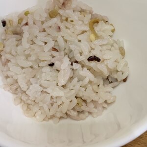 餅米で雑穀ご飯